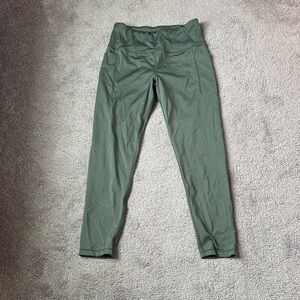 Ebb & Flow Green High Rise Leggings Stretch Activewear Workout Pants SIZE M